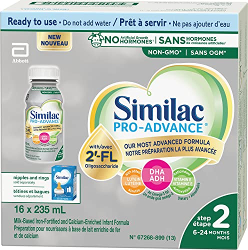 Similac Pro-Advance® Step 2 Baby Formula, 6-24 months, with 2'-FL. Immune Support Innovation: 2'-FL, Ready-to-Feed, 16x235mL