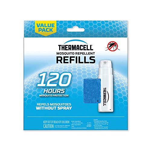 Thermacell Mosquito Repellent 120-Hour Refill; Includes 10 Fuel Cartridges & 30 Repellent Mats; Compatible with Fuel-Powered Thermacell Repellers; No Odour, DEET-Free Bug Spray Alternative