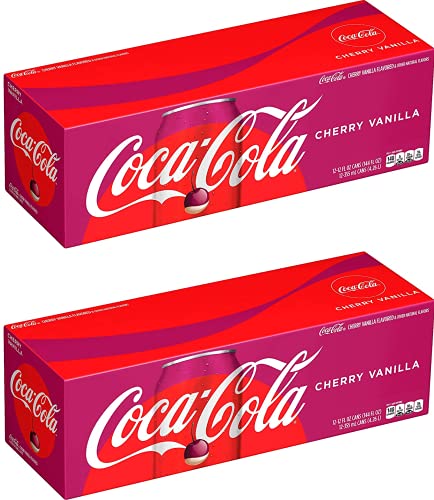 Coca-Cola, Coke, Cherry Vanilla 355ml x 12, Bundle, (2 Pack, 24 Cans)