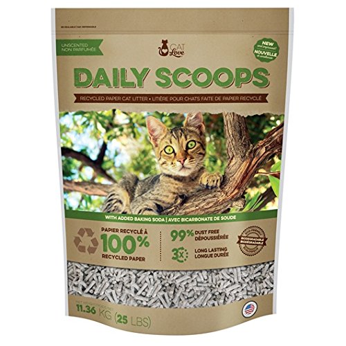 Cat Love Daily Scoops - Recycled Paper Litter - 25 lb