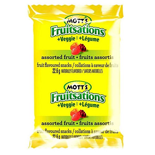 MOTTS Fruit Flavoured Snacks Fruitsations Plus Veggie Assorted Fruit, 68 Pouches