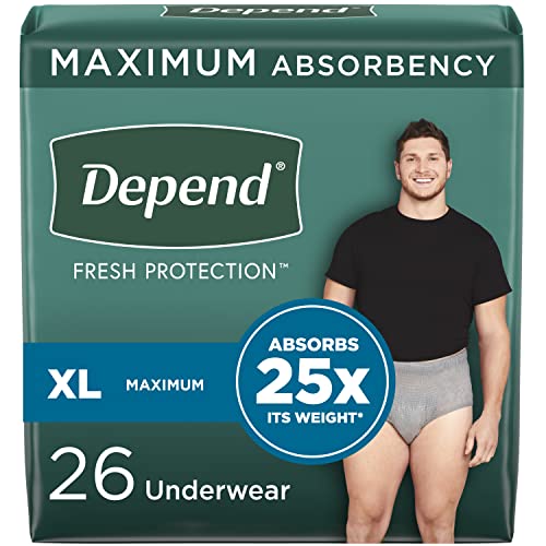 Depend FIT-FLEX Incontinence Underwear for Men, Maximum Absorbency, Disposable, Value