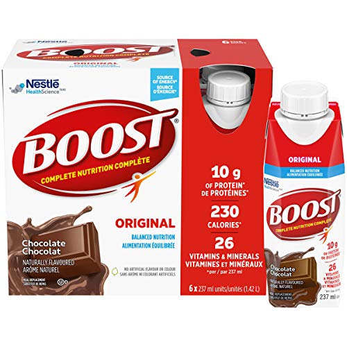 BOOST Original Meal Replacement Drink, Chocolate, 24 x 237 ml - PACKAGING MAY VARY