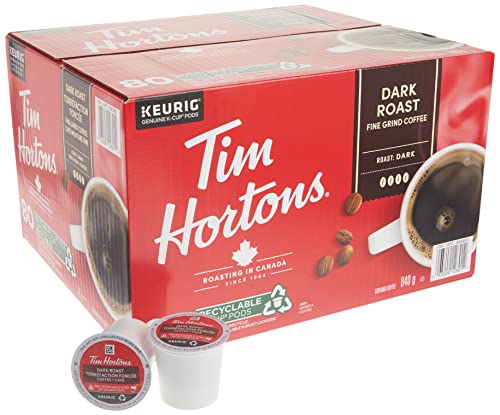 Tim Hortons Original Blend, Dark Roast. for Use With All Keurig K-Cups Brewers., 80 Count