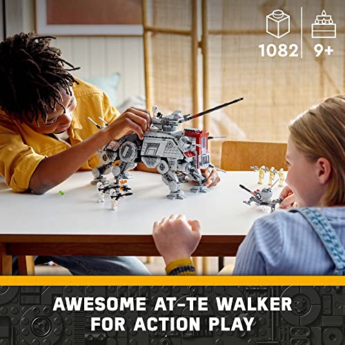 LEGO Star Wars at-TE Walker 75337 Toy Building Set; Fun Gift for Kids Aged 9 and Up; Features Commander Cody, a 212th Clone Gunner, 3 212th Clone Troopers and 3 Battle Droids