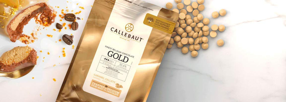 Callebaut Gold Caramel Chocolate Easimelt Callets Finest Belgian Chocolate 2.5Kg