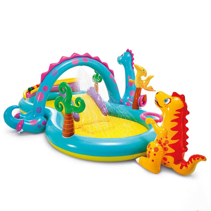 Dinoland Inflatable Play Center, 131" X 90" X 44", for Ages 3+