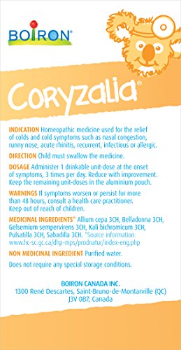 Boiron Coryzalia Children Bonus Pack for Colds
