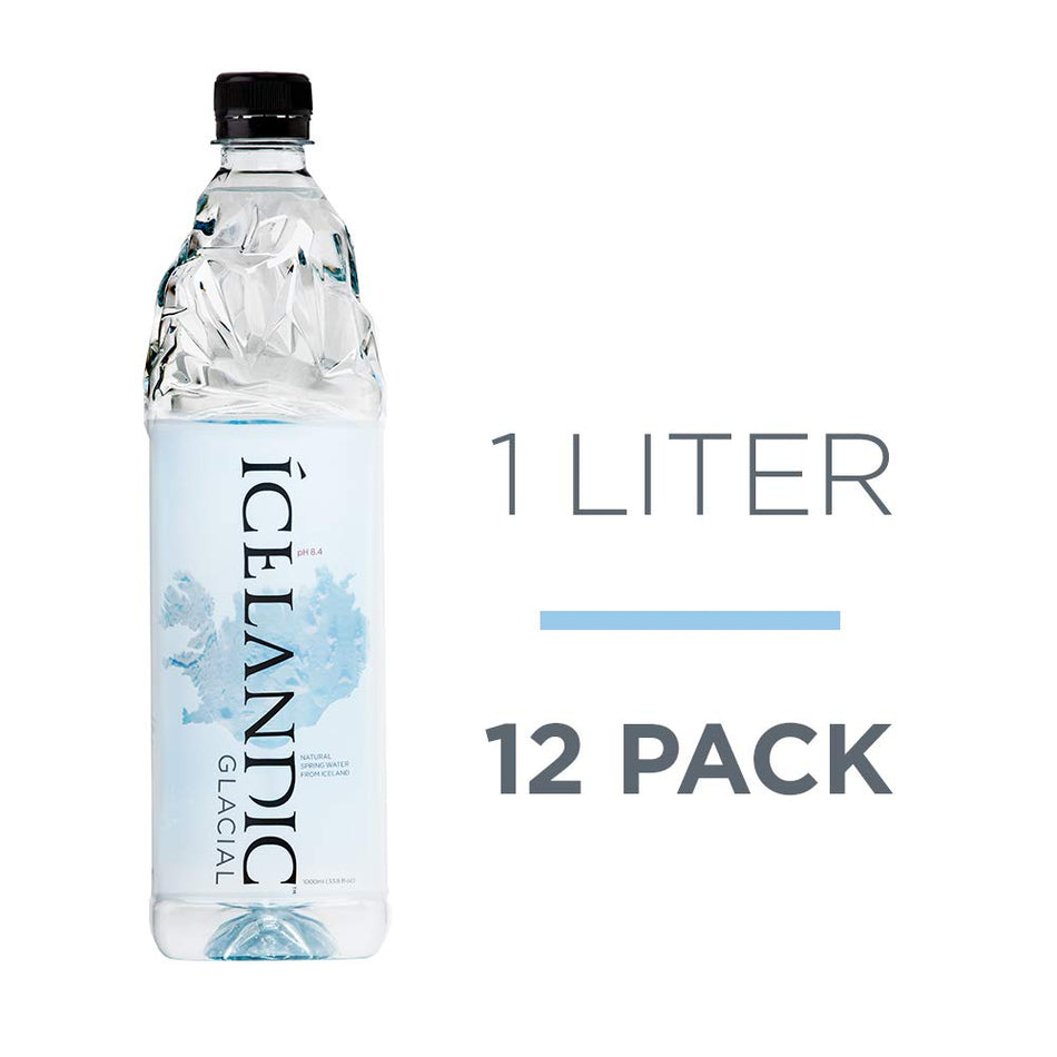 Icelandic Glacial Natural Spring Water, 1 Liter, 12 Count