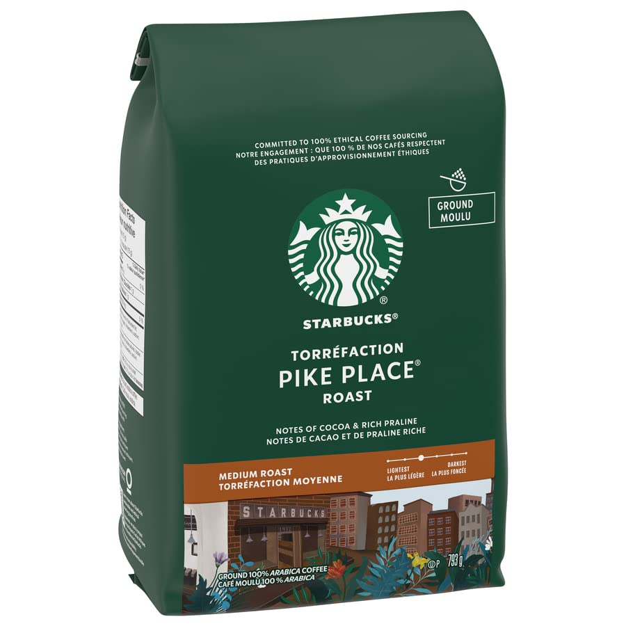 Starbucks Pike Place Roast Ground Coffee, Medium Roast