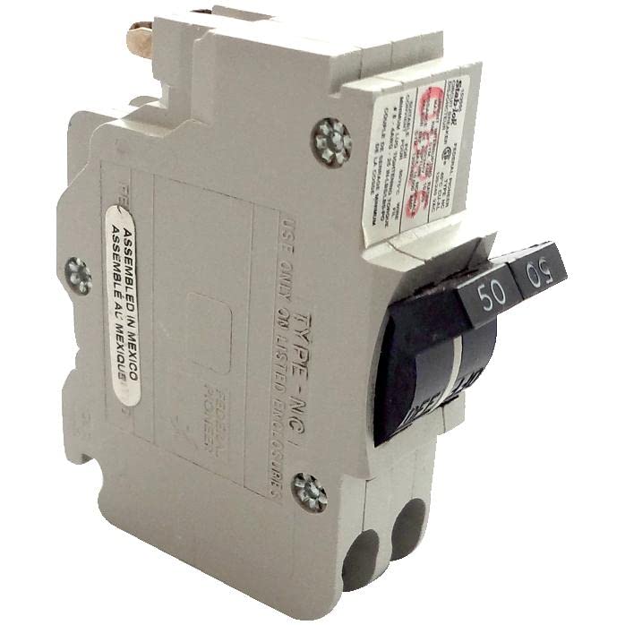 Schneider Electric NC0250CP Stab-Lok (Nc) Double Pole 50 Amp Plug-On Circuit Breaker, Ivory