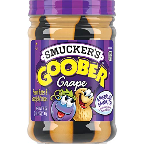 Smucker's, Goober Jelly & Peanut Butter, 18oz Jar (Pack of 2) (Choose Flavors Below)