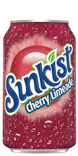 Sunkist Cherry Limeade Soda, 12 fl oz, 12 pack