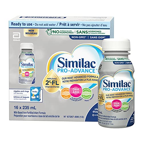 Similac Pro-Advance® Step 1 Baby Formula, 0+ Months, with 2'-FL. Immune Support Innovation: 2'-FL, Ready-to-Feed, 16x235mL