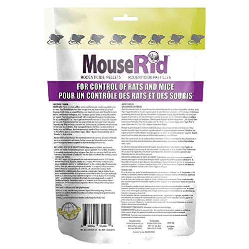 MouseRid® Pellets - 500 Grams | Effective and Safe Elimination of Mice and Rats - Safe for Use Around People, Pets and Wildlife