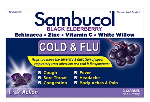 Sambucol Cold & Flu Capsules, 24 Capsules