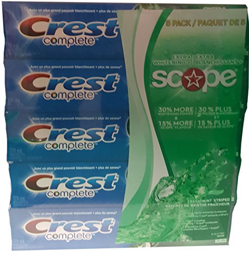 Crest Complete Toothpaste with Scope (5 X 170 Ml) Net Wt 850 Ml (0.85 Lt), 0.85 Liter