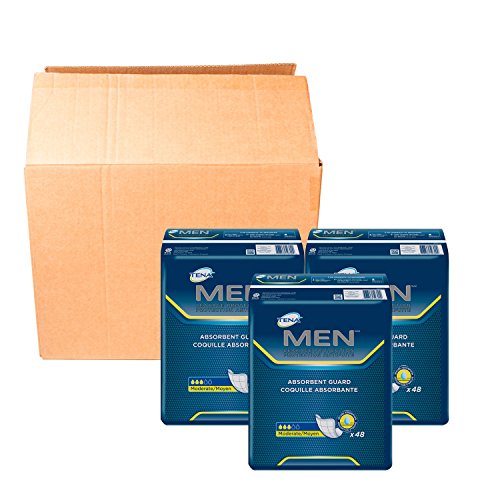 Tena Incontinence Guards for Men, Moderate Absorbency, 144 Count