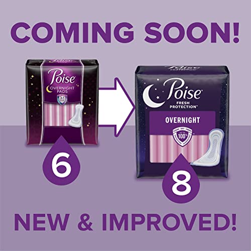 Poise Overnight Postpartum Incontinence Pads, Ultimate Absorbency