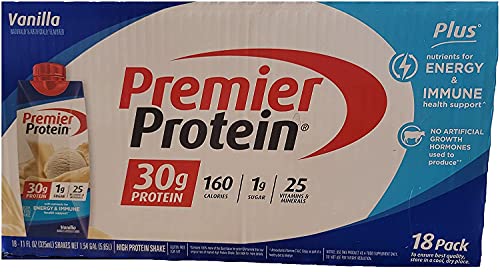 Premier Protein Shake Vanila Flavored 18 Pack/ 11 Fl Oz Net Wt 198 Fl Oz, 198 Fluid_Ounces (546220)