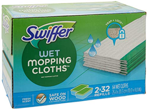 Swiffer Wet Mopping Cloth Refill Fresh Scent Count 2/32 Count Net, 64 Count (Pack of 1)