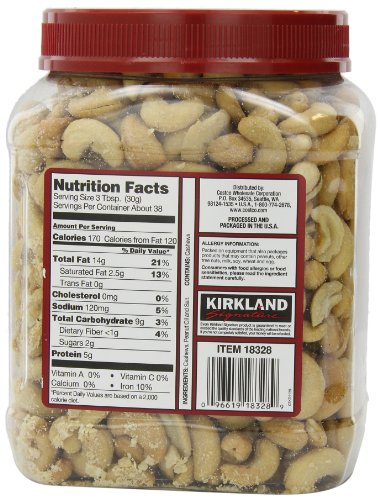 Kirkland Signature Whole Fancy Cashews Premium Quality Net Wt (40 Oz), 40 Ounces