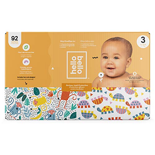 Hello Bello Club Box diapers - Monkeys and Turtles - Size 3 92 count