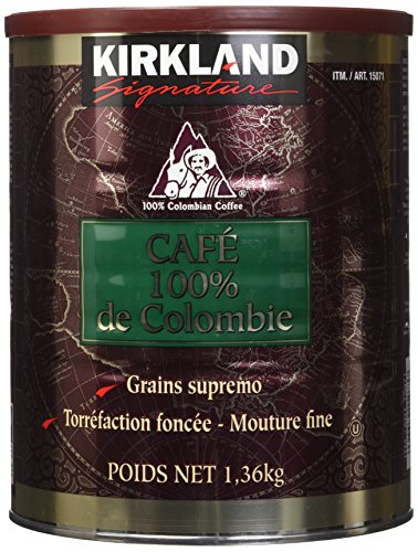 Kirkland Signature Dark Colombian Ground Coffee, 1.36 kg