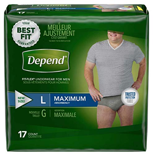 Large Maximum Absorbency Depends Fit Flex Underwear