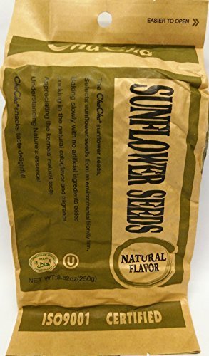 Chacha Sunflower Roasted and Salted Seeds (All Nature) 250g X 6 Bags by QIAQIA FOOD CO. LTD.