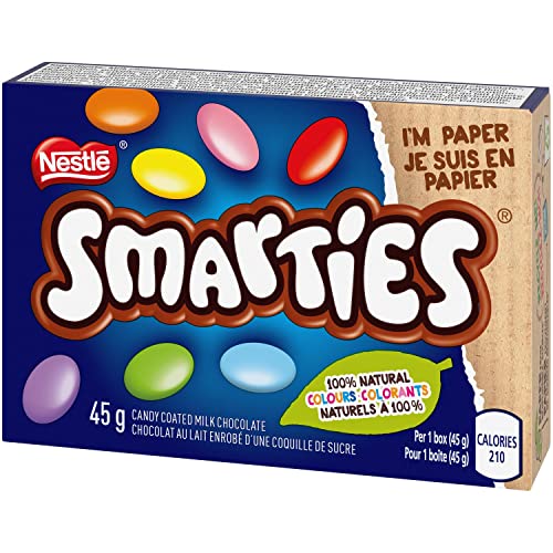 Smarties Regular Candy Coated Milk Chocolate 24 X 45 Gram Net Wt (1080 Gram), 1080 Grams