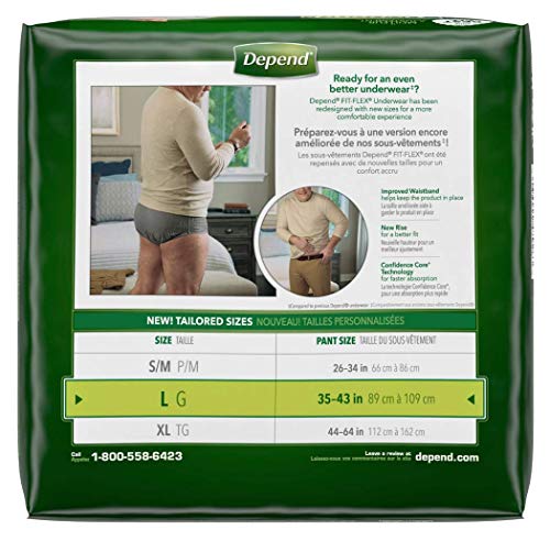 Large Maximum Absorbency Depends Fit Flex Underwear