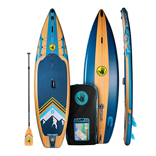 Body Glove Performer 11 ISUP Package - Paddle Board, Paddle, Storage Backpack, Electric and Hand Pumps, Coil Leash Included