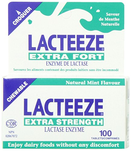 Lacteeze Extra Strength Lactase Enzyme 100-Count