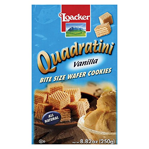 Loacker Quadratini Cube Vanilla Wafer, 8.83 Ounce - 8 per case.8