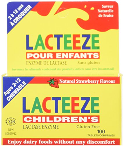 Lacteeze For Children Lactase Enzyme 100-Count