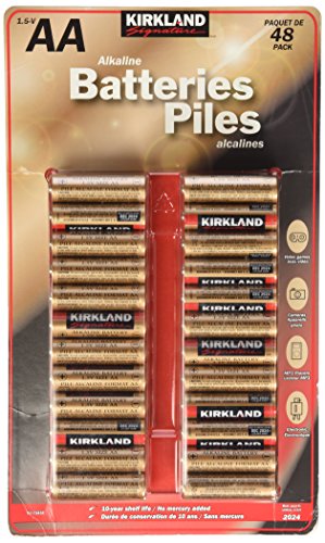 Kirkland Signature AA 1.5V Alkaline Batteries, 48 pack