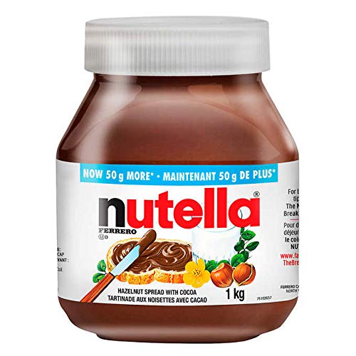 Nutella Hazelnut Spread, 1kg / 35.3 oz each, 2 Count (Total 2kg / 70.6 oz)