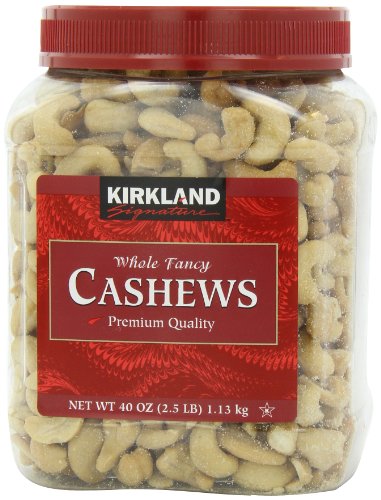 Kirkland Signature Whole Fancy Cashews Premium Quality Net Wt (40 Oz), 40 Ounces