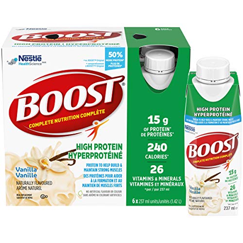 BOOST High Protein Meal Replacement Drink, Vanilla, 24 x 237 ml