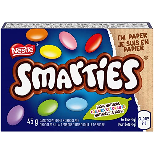 Smarties Regular Candy Coated Milk Chocolate 24 X 45 Gram Net Wt (1080 Gram), 1080 Grams