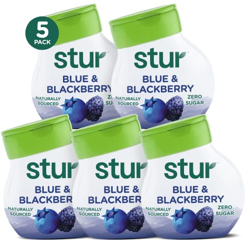 Stur Liquid Water Enhancers, Blue and BlackBerry, 1.62 Ounce (Pack of 5)