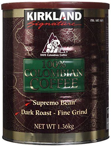 Kirkland Signature Dark Colombian Ground Coffee, 1.36 kg