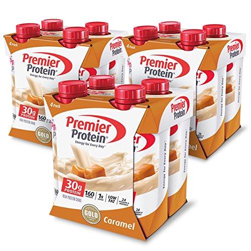 Premier Protein 30g Protein Shake, Caramel, 11 fl oz Bottle, (12 Count)