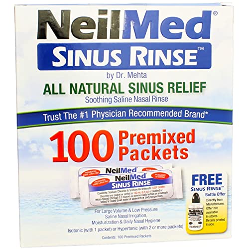 NeilMed Sinus Rinse Refill Packets, 100 Count