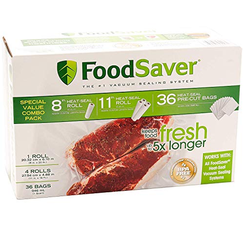 FoodSaver 8" & 11" Rolls with unique multi layer construction, BPA free, Multi-Pack