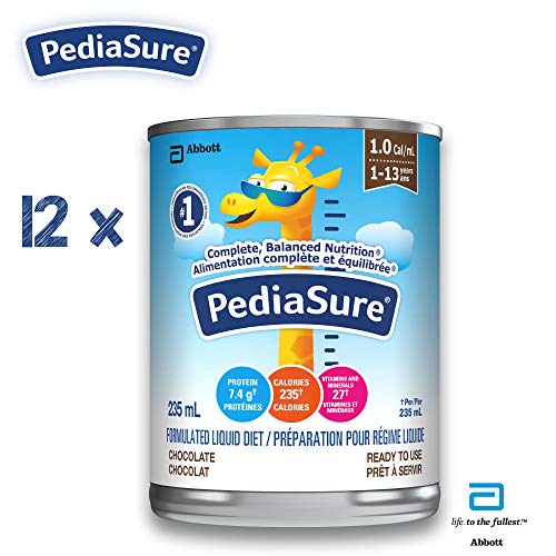 Pediasure Formulated Liquid Diet, Chocolate, 235 milliliter (Pack of 12)