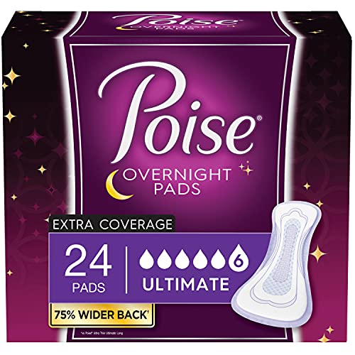 Poise Overnight Postpartum Incontinence Pads, Ultimate Absorbency