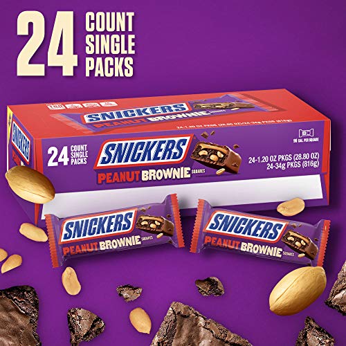 Snickers Peanut Brownie Squares Box of 24 Packs