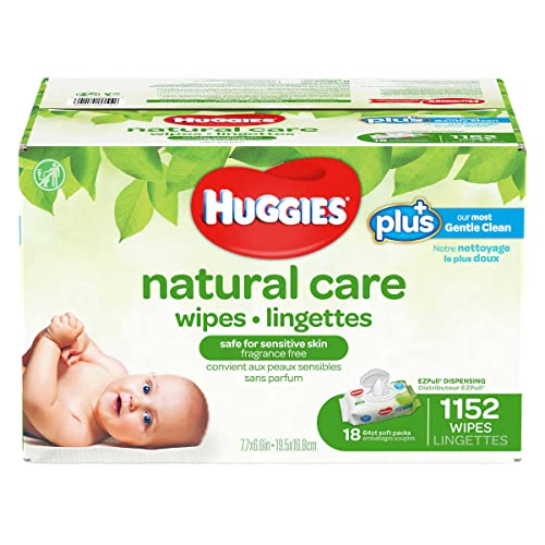 Huggies Natural Care Plus Baby Wipes (16.8 X 19.5 cm)
